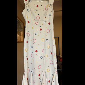 Polka dot mermaid dress with sweetheart neckline